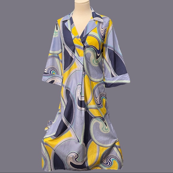 Camicetta Snob Maxi Dress Cotton Silk Size 42 - Picture 1 of 7